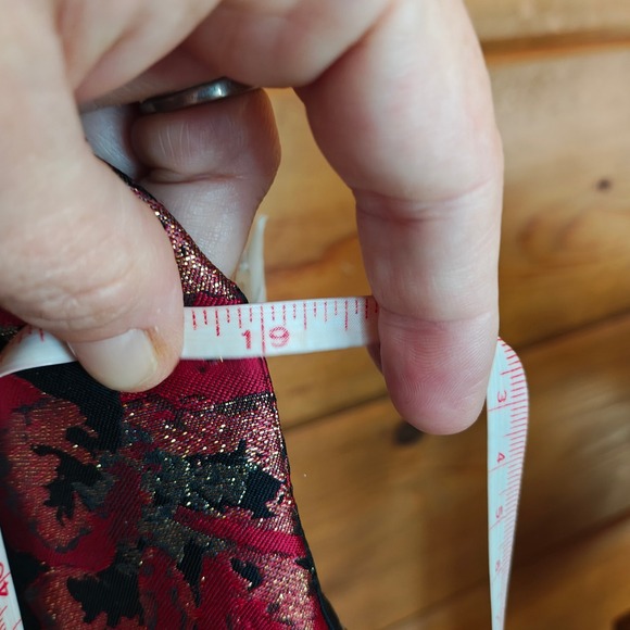 Jessica Howard NWT Black Metallic Floral Jacquard Fit Flare Cocktail Dress Sz 16 - Picture 9 of 12